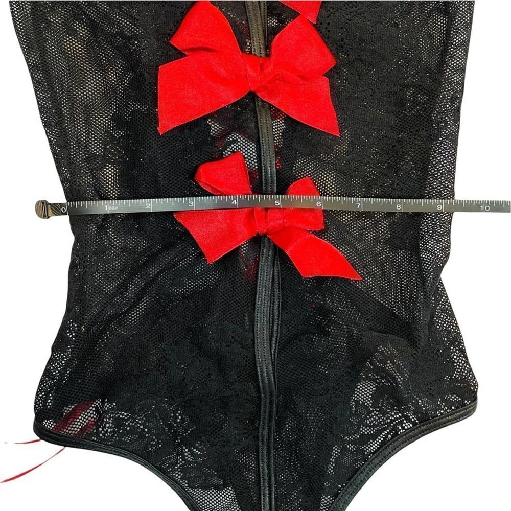 Mesh & Lace Thong Bodysuit Corset Back - Picture 10 of 12